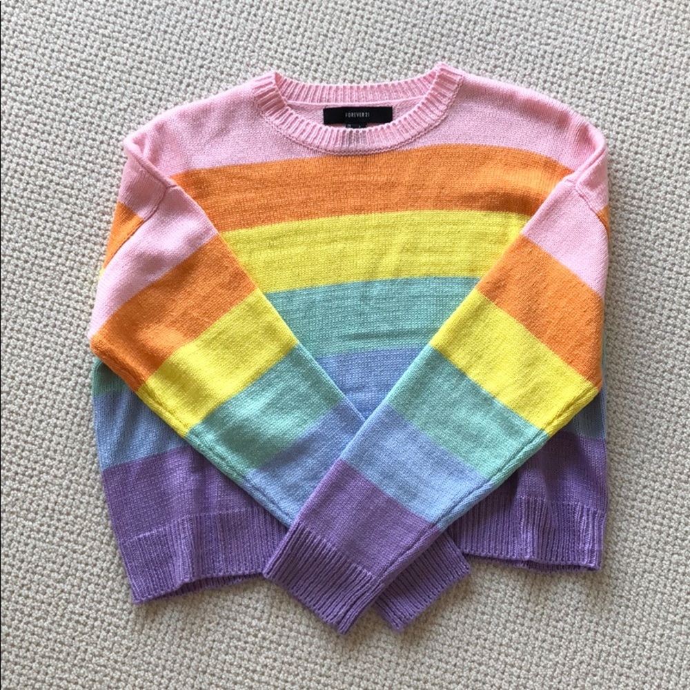 Forever 21 Rainbow Sweater